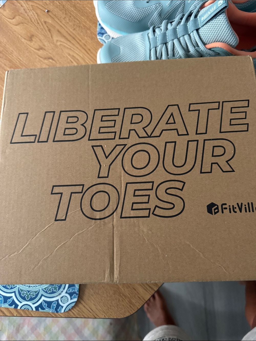 FitVille Women’s Athletic Sneakers in Teal with Coral Accent - Picture 6 of 6